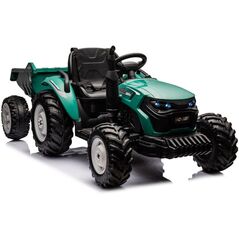 Traktor Na Akumulator HC-306 Z Przyczepą Ciemno Zielony 24V