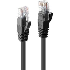 Lindy Lindy 48085 Kabel sieciowy (skrętka) CAT6 U/UTP, czarny - 30m