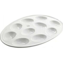 MPLCo Porcelanowy półmisek Talerz Biały do jajek 27 cm