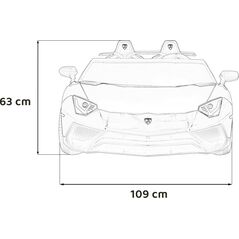 Auto Lamborghini Aventador SV na akumulator dla 2 dzieci Szary + Pilot 2,4 GHz + Pianka EVA + Audio LED