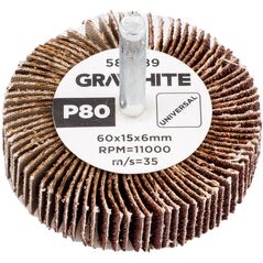Ściernica listkowa trzpieniowa 60 x 15 x 6 mm, P80