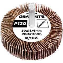 Ściernica listkowa trzpieniowa 60 x 15 x 6 mm, P120