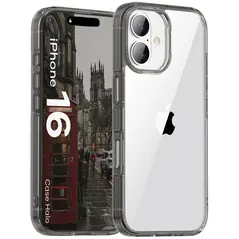 Etui Bizon Case Halo do Apple iPhone 16 przydymione-czarne