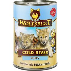 WOLFSBLUT DOG 395g puszka COLD RIVER      PUPPY  pstrąg, bataty