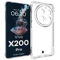 Elastyczne etui Bizon Case Salpa do Vivo X200 Pro przezroczyste