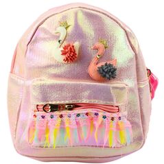 Plecak Dziecięcy Łabędzie Koronka Ozdoby Różowy 22cm 2,8L