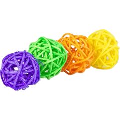 DUVO+ ZAB. KOT PIŁKI PLECIONE DREWNIANE   4st  S  3x3x3cm   15420   /6/72