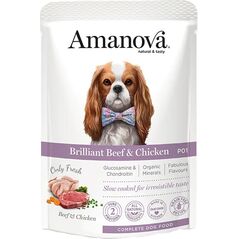 Amanova Dog Adult Brilliant Beef & Chicken - wołowina i kurczak saszetka 100g [P01]