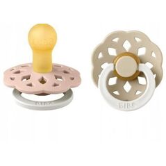 Bibs BIBS BOHEME 2-PACK BLUSH NIGHT & VANILLA NIGHT S Smoczek Uspokajający kauczuk Hevea