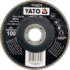 Yato Ściernica listkowa płaska P80 125mm (YT-83274)