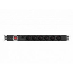 ΠΟΛΥΜΠΡΙΖΟ ΡΑΚ PDU 19" LANBERG 1U 16A 6X 230V PL 2M ΜΑΥΡΟ C14