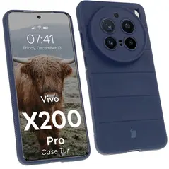Pancerne etui Bizon Case Tur do Vivo X200 Pro granatowe