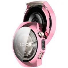 Etui z osłoną ekranu Bizon Case Watch Felipe do Huawei Watch 5 46mm różowe