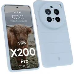 Pancerne etui Bizon Case Tur do Vivo X200 Pro jasnoniebieskie