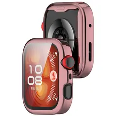 Etui z osłoną ekranu Bizon Case Watch Felipe do Huawei Watch Fit 4 różowe
