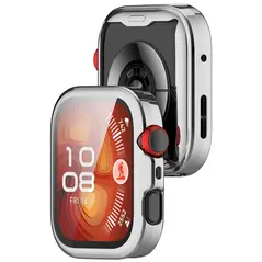 Etui z osłoną ekranu Bizon Case Watch Felipe do Huawei Watch Fit 4 Pro srebrne