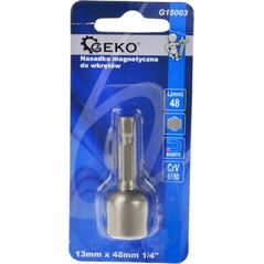 Geko NASADKA MAGNETYCZNA DO WKRĘTÓW 13MMX48MM 1/4"/TYP FARMER/ (200) G15003 GEKO