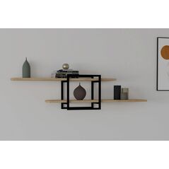 Επιτοίχιο ράφι Asir, 120x30x18 cm, μπεζ/μαύρο