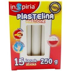 Plastelina biała 15 lasek 250g