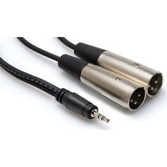 Kabel Hosa Jack 3.5mm - XLR x2 3m srebrny (CYX-403M)
