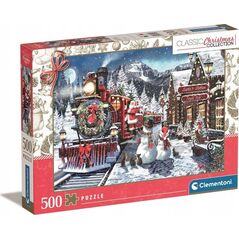Clementoni CLE puzzle 500 Christmas Train Station 81502