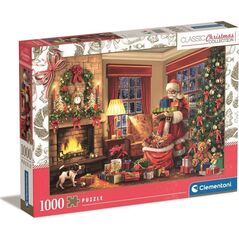 Clementoni CLE puzzle 1000 Christmas Santa_s Visit 81497