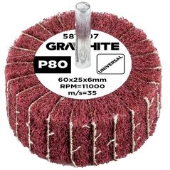 Ściernica listkowa trzpieniowa 60 x 25 x 6 mm, P80
