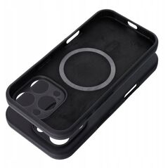 Θήκη SILICONE 2mm για IPHONE 15 Pro Max συμβατή με MagSafe μαύρη