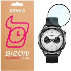 Szkło hybrydowe Bizon Glass Watch Edge Hybrid dla Xiaomi Watch S4 czarne
