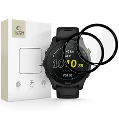 Szkło hybrydowe Tech-Protect Glass Flex+ Garmin Forerunner 255 / 255 Music Black [2 PACK]