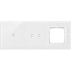Πάνελ αφής Kontakt-Simon 54 Touch DSTR3120/70 τρεις μονάδες ένα πεδίο αφής δύο οριζόντια πεδία αφής άνοιγμα για εξοπλισμό λευκό μαργαριτάρι