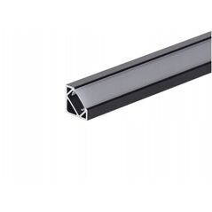 Προφίλ LED γωνίας Prescot C-BL2ML με γαλακτώδες κάλυμμα MLF 2m czarny