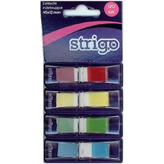 Strigo Zakładki indeksujące 45x12mm 4 kolory STRIGO