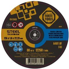 ΔΙΣΚΟΣ ΚΟΠΗΣ FORTE TOOLS 125X1.6X22ΜΕΤΑΛΛΟ