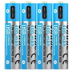 Επαναφορτιζόμενη Μπαταρία Vinnic Akku AAA USB Type-C, 4 τεμάχια