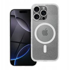 Θήκη CLEAR MAG COVER με προστασία κάμερας συμβατή με MagSafe για IPHONE 16 Plus διάφανη με γκλίτερ
