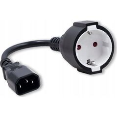 Qoltec Adapter IEC 320 C14 / SCHUKO | 0.15m