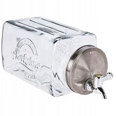 Γυάλινο δοχείο νερού με βρυσάκι, 3000 ml