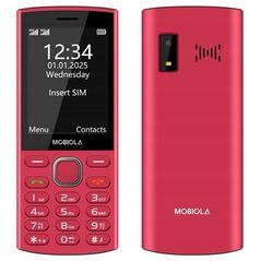 TELEFON GSM MOBIOLA MB4280 4G CZERWONY TELEFON KLASYCZNY DLA SENIORA