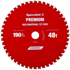 Δίσκος κοπής 190x48Tx30mm, Πολυυλικό PREMIUM, SPECIALIST+