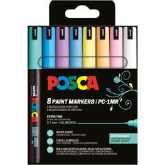 POSCA 442258 Μαρκαδόρος UNI PC-1MR Σετ 8 τεμαχίων Soft Col