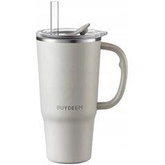 Θερμική κούπα BUYDEEM με καλαμάκι 700 ml, μοντέλο DS57, χρώμα Oat White