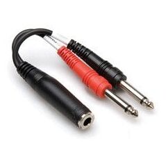 Hosa - Stereo Breakout TRSf 6.35mm - 2 x TS 6.35mm
