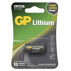 Μπαταρία λιθίου GP CR123A, 3V, συσκευασία 1 τεμαχίου
