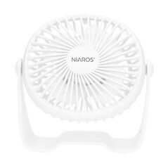 Επιτραπέζιος Ανεμιστήρας Niaros Alua USB 3W Mini Λευκό 8433373068841 8433373068841 έως και 12 άτοκες δόσεις