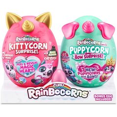 RAINBOCORNS RAINBOCORNS σετ από λούτρινα παιχνίδια Sparkle Heart Surprise Combo, 5η σειρά, Kittycorn και Puppycorn, 9276