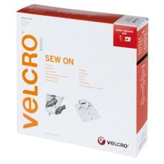 VELCRO Taśma z haczykiem i pętelką do przyszywania, haczyk i pętelka 50 mm x 10 m biała