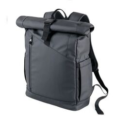 TROIKA Roll Top Rucksack TROIKA BLACK ROLL TOP