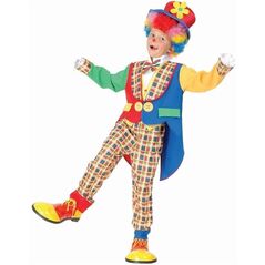 Strój dla dzieci kolorowy klaun rozm 120/130cm EDUKAMP