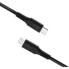 Fixed | Υγρό καλώδιο σιλικόνης USB-C/Lightning, 1.2m | FIXDLS-CL12-BK